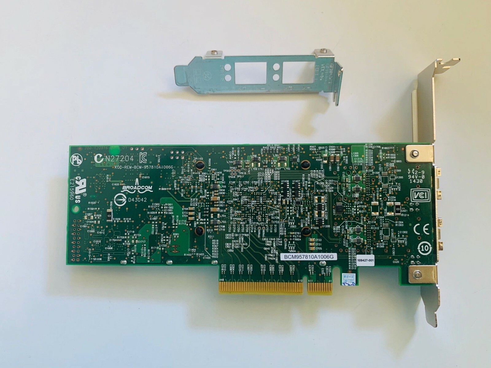 Broadcom 57810 10GB PCIe x8 Dual Port SFP Host Bus Adapter BCM957810A1006G