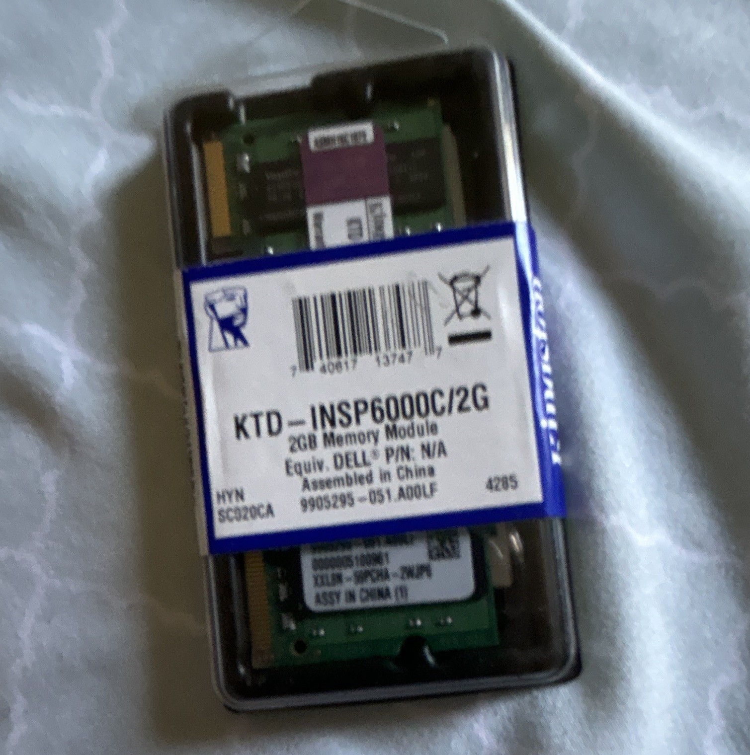 Kingston 2GB PC2-5300 200-Pin SO-DIMM Memory Module 1x2GB KTD-INSP6000C/2G