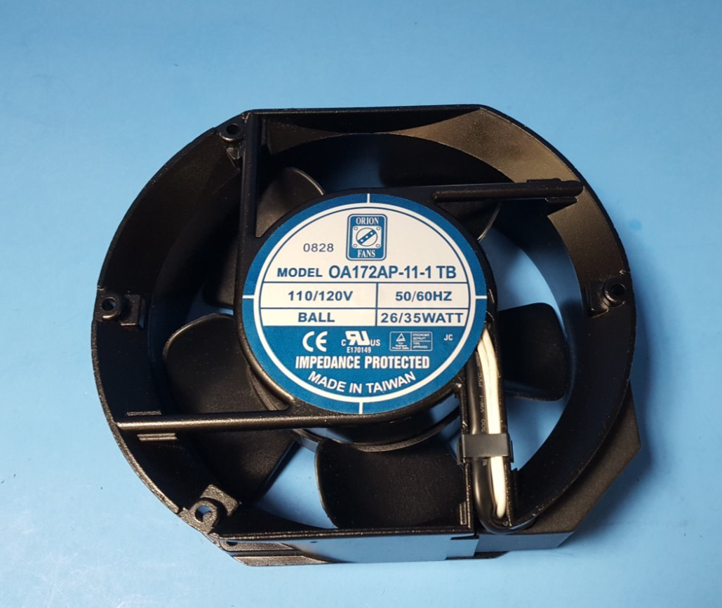 Fan Tubeaxial,OA172AP-11-1TB ,Orion,115 VAC,172mm Dia,3200 RPM,35 W,2 Terminals