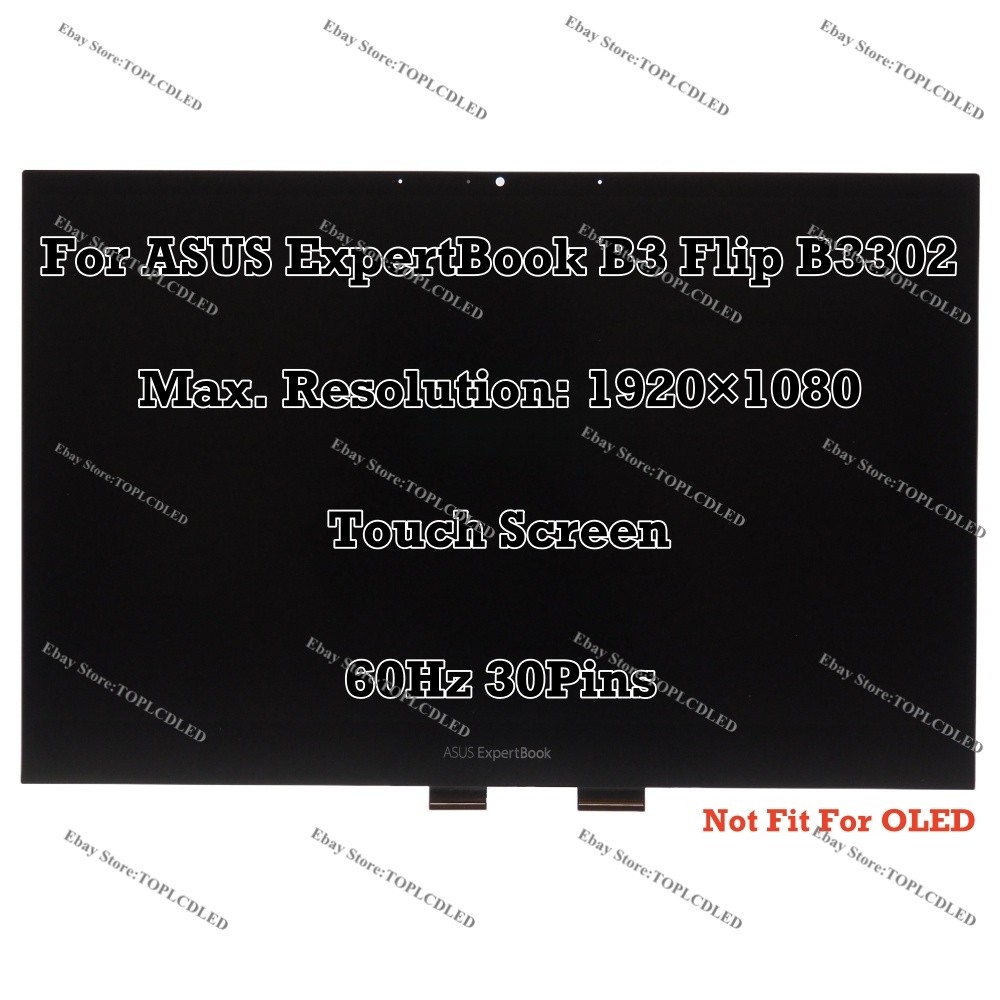13.3″ Asus ExpertBook B3 Flip B3302 FHD 60Hz Touch Panel LCD Screen Unit