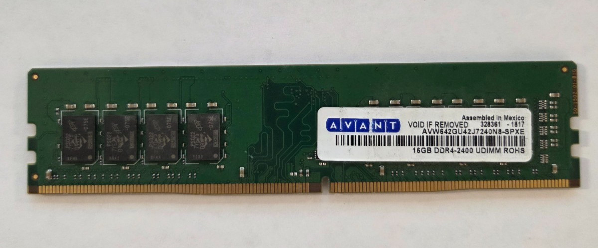 AVANT 16GB DDR4-2400 UDIMM DESKTOP RAM Memory DESKTOP DIMM
