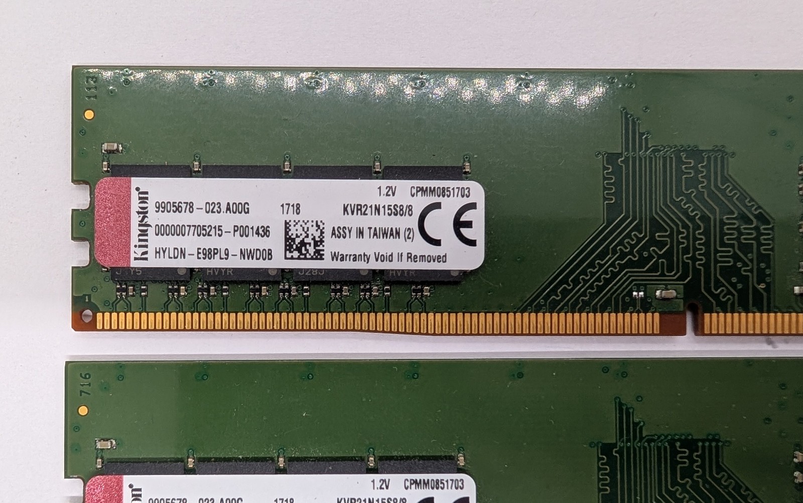 Kingston ValueRAM 16GB Kit (2x 8GB) PC4-17000 DDR4-2133 Memory KVR21N15S8/8 288