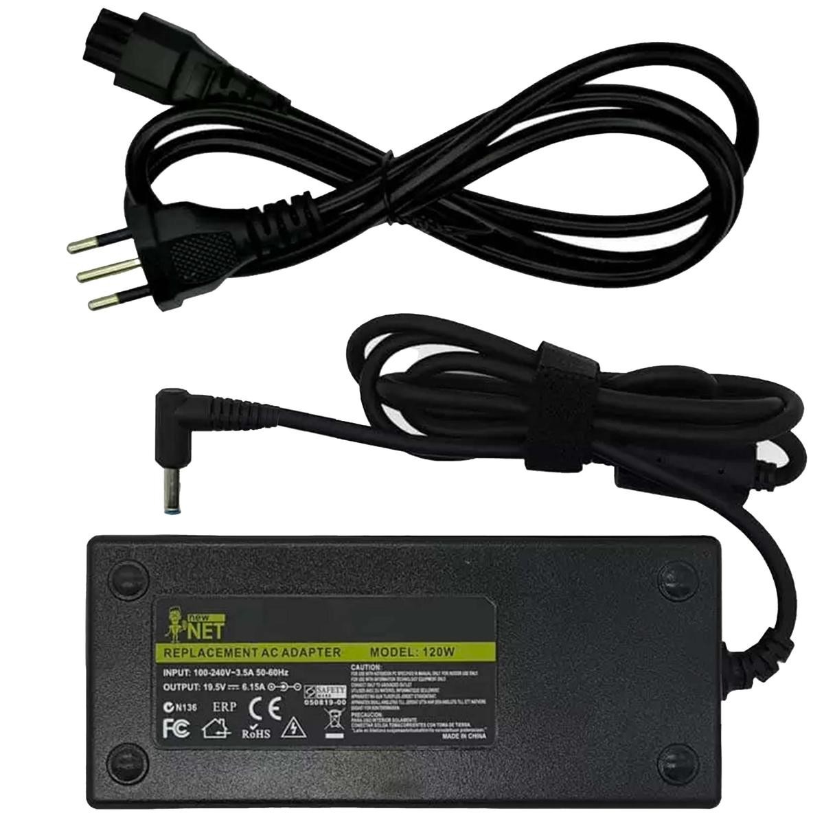 HP 120W 19.5V 6.15A 4.5Mm X 3.0Mm Blue Pin Envy Omen Pavilion