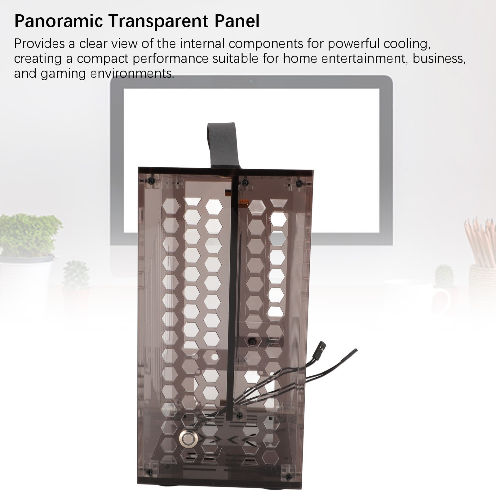 23×20.5x12cm Miniature ITX PC Case Clear Arcylic PC Case Portable DIY Desktop