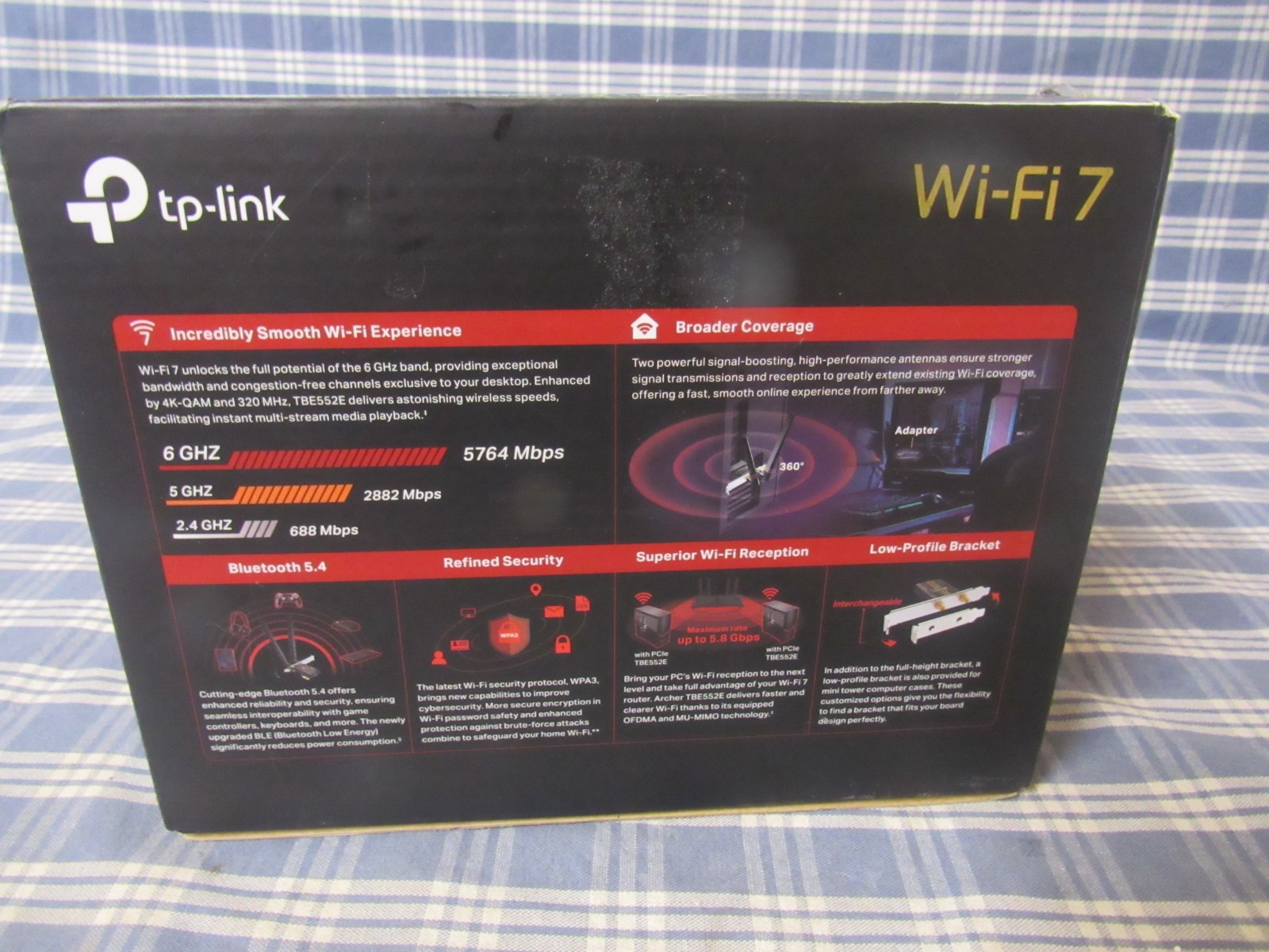TP-Link BE9300 Wi-Fi 7 Bluetooth PCIe Adapter #2 (Open Box) FAST FREE SHIPPING