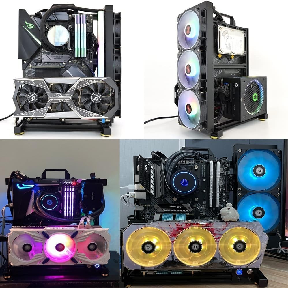 DIY Mini-Tower Computer Case with Versatile Motherboard Support & Aluminum Frame