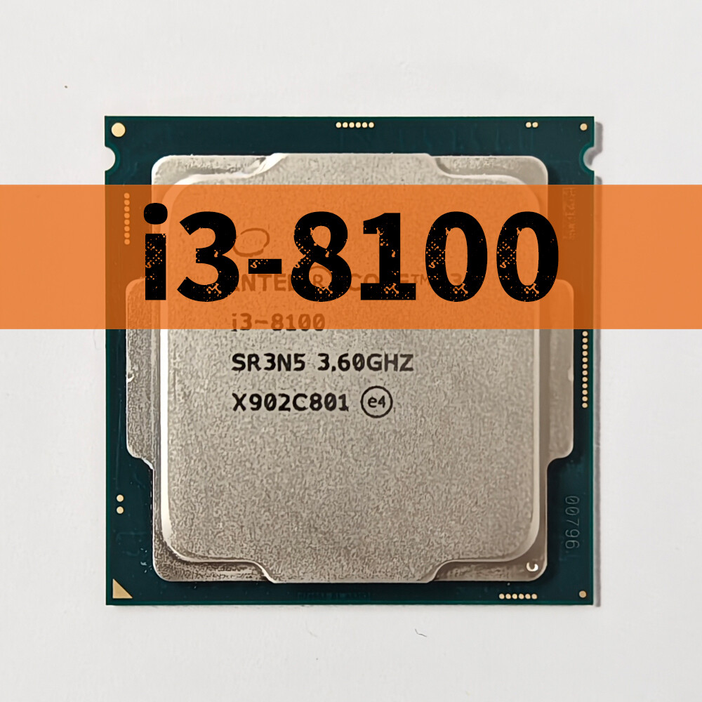 Intel Core i3-8100 SR3N5 3.6GHz 4C / 4T 6MB 65W LGA1151 CPU Processor