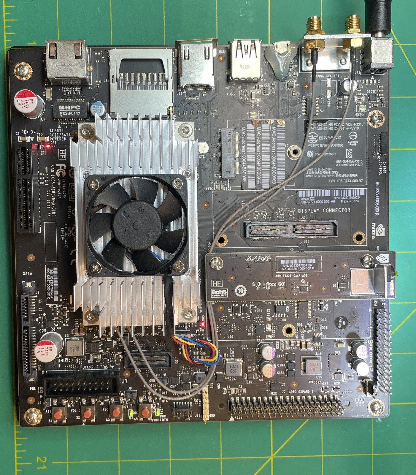 NVIDIA Jetson TX2 Developer Kit, Power Adaptor, Antennas Included