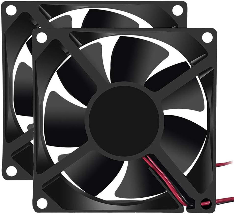 2Pcs 24V 3.14In 0.98In Fan 80Mm X 80Mm X 25Mm Fan DC 24V 8025 Brushless Cooling