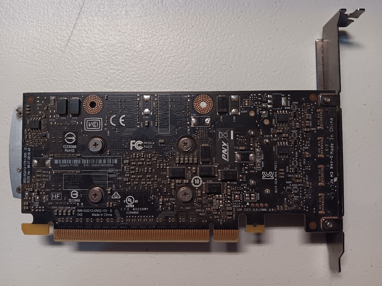 PNY – Nvidia Quadro P1000 – 4GB GDDR5 – PCIe Graphics Card – Untested