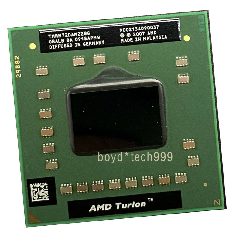 AMD RM-72 X86 TMRM72DAM22GG CPU Mobile Turion64 X2 K8 2.1GHz Socket S1 Processor