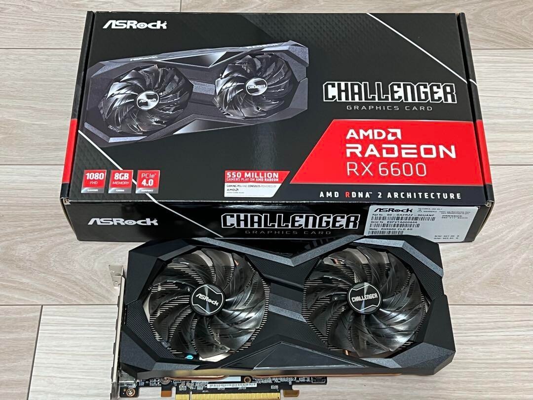 ASRock Challenger AMD Radeon RX6600 CLD 8G 8GB GDDR6 Graphics Card PCIe 4.0 JP