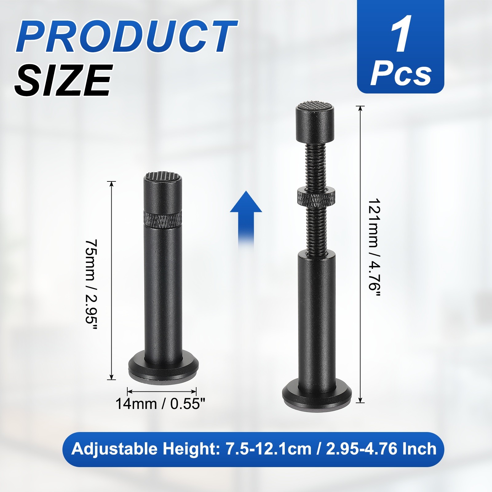 GPU Support Stand, Graphics Card Support Bracket 3-4.8 Inch Adjustable, Black