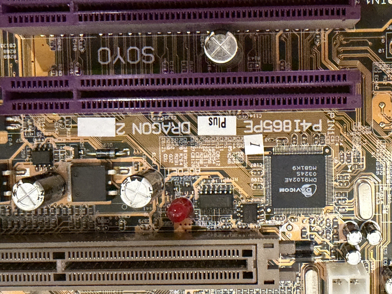 Soyo SY-P4I865PE Plus Dragon Intel Socket 478 Retro Gaming Motherboard Pentium 4