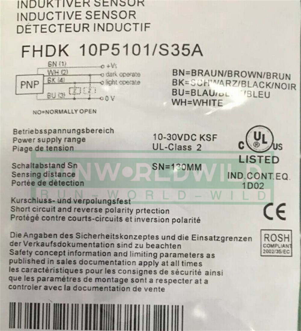 1PCS New For Baumer Proximity Switch FHDK 10P5101/S35A sensor