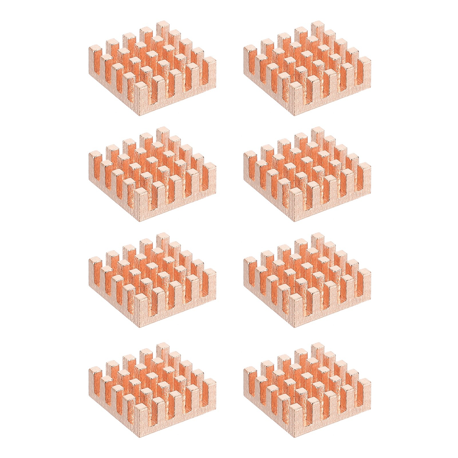 8 Pcs Copper Heatsink 14x14x5mm, Heat Sink Cooler Radiator for Raspberry Pi