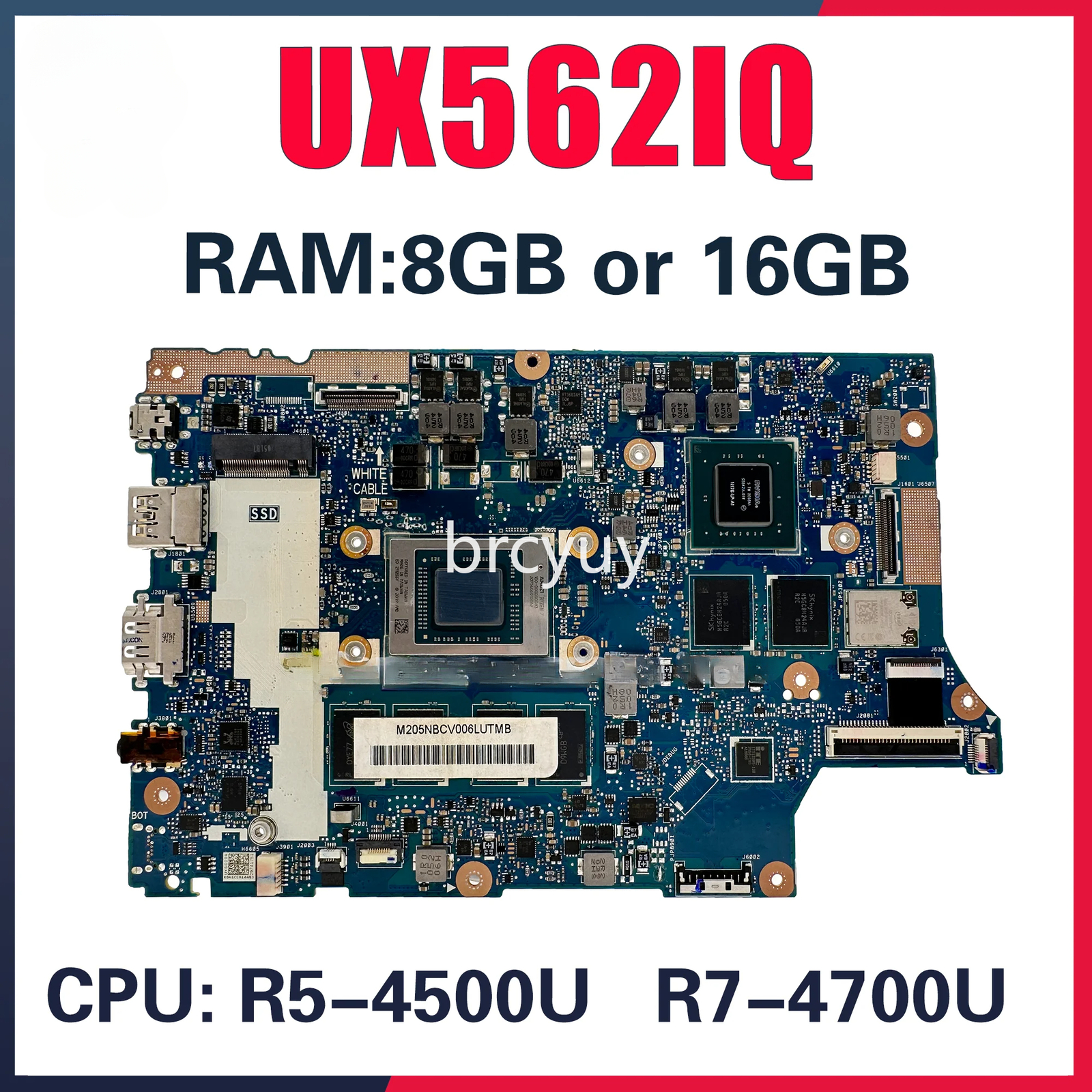 UX562IQ For ASUS ZenBook Flip 15 UX562I Q507IQ Motherboard With R5-4500U 8G/16GB
