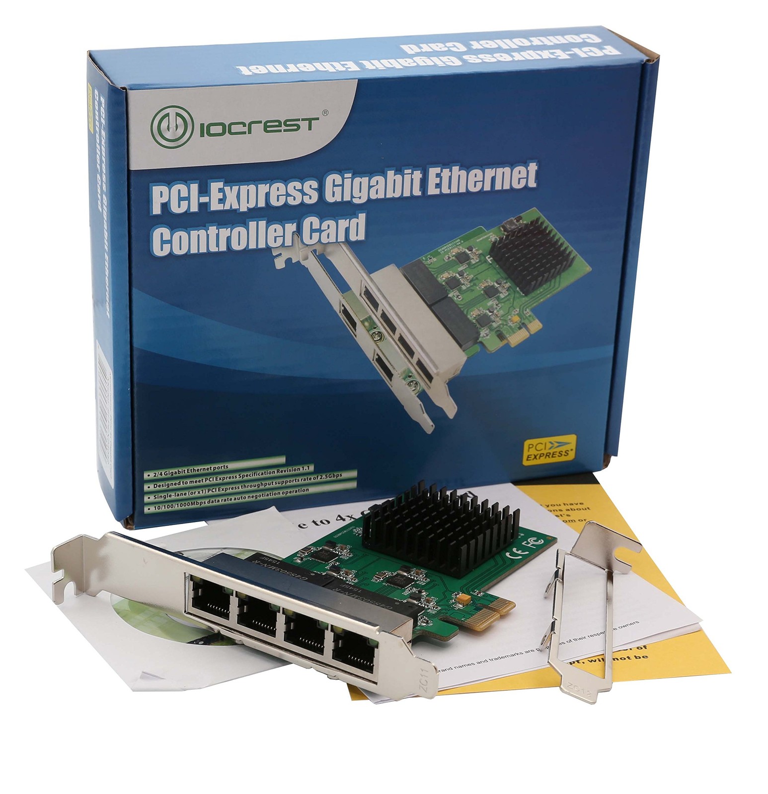 4 Port Quad Gigabit Ethernet PCI Express 2.1 PCI-E x1 Network Interface Card …