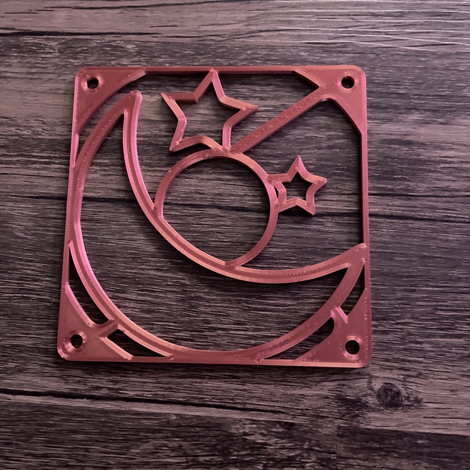 Custom 120mm fan cover Moon And Stars Green House Indoor Plants