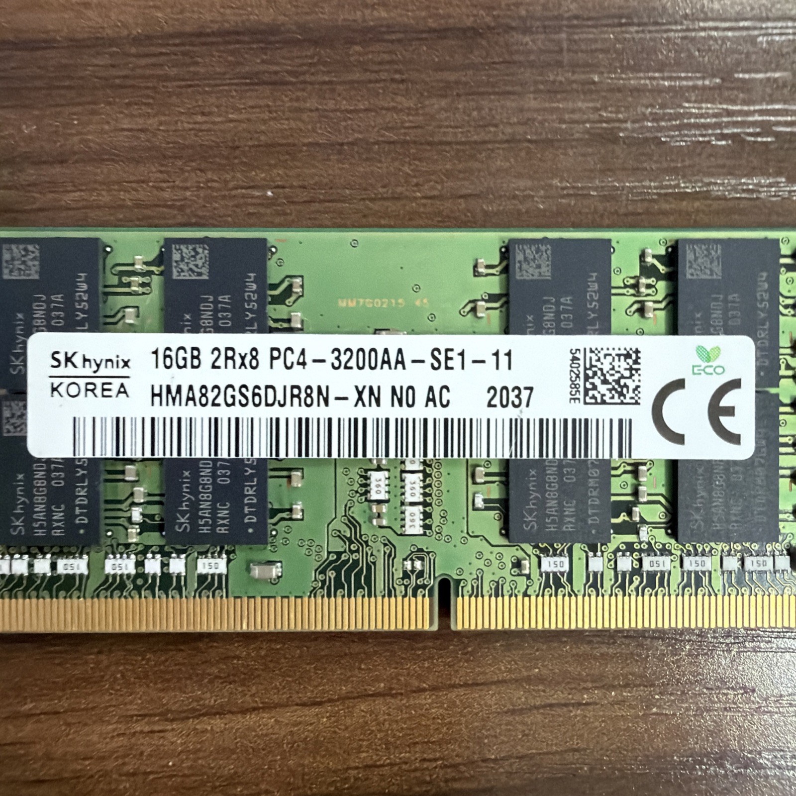 SK Hynix 16GB PC4-25600 DDR4-3200MHz 260Pin SoDimm RAM HMA82GS6DJR8N-XN Tested