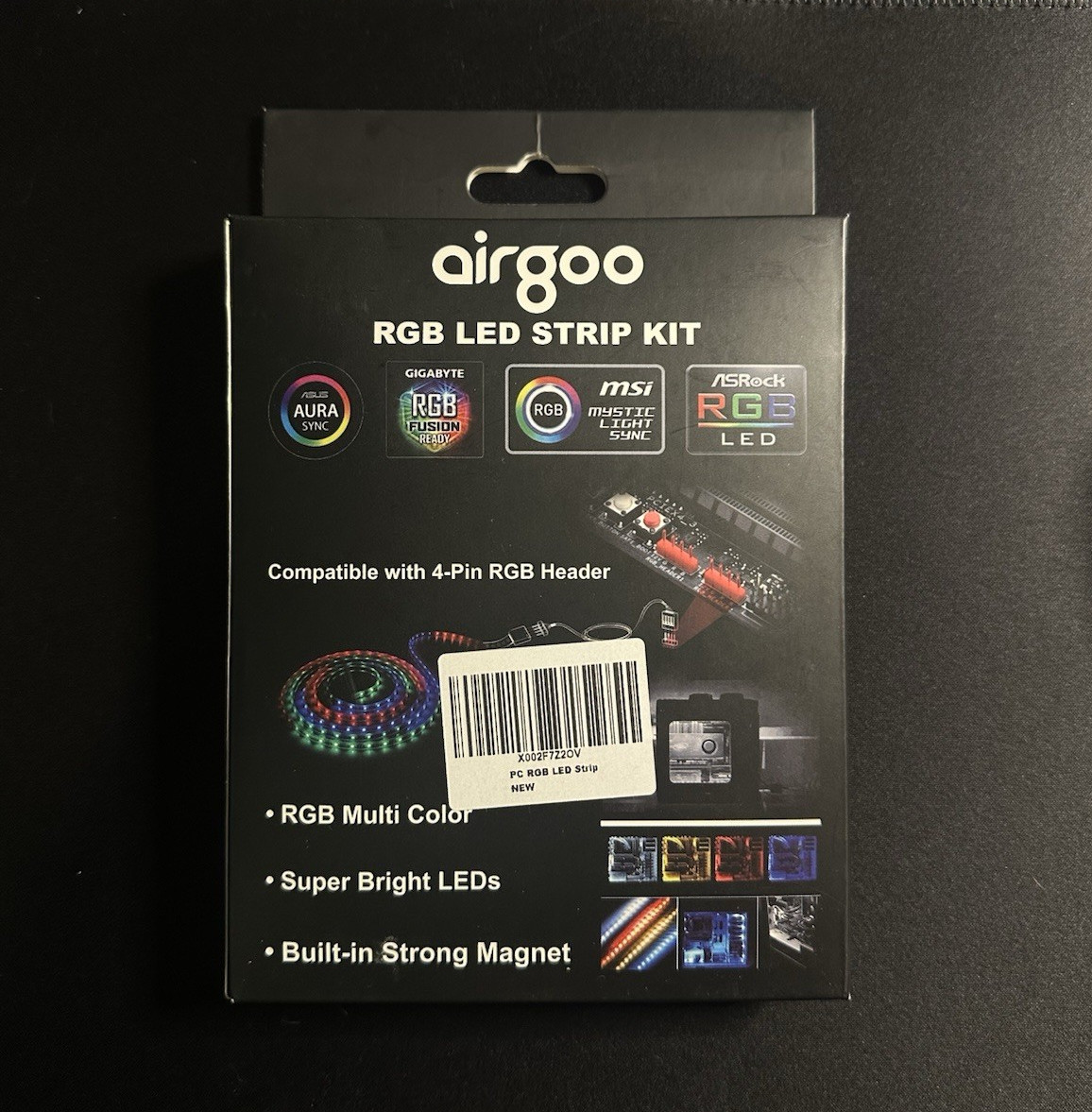 Airgoo RGB LED Strip Kit for PC Case Lighting, 4-Pin RGB Header Compatible