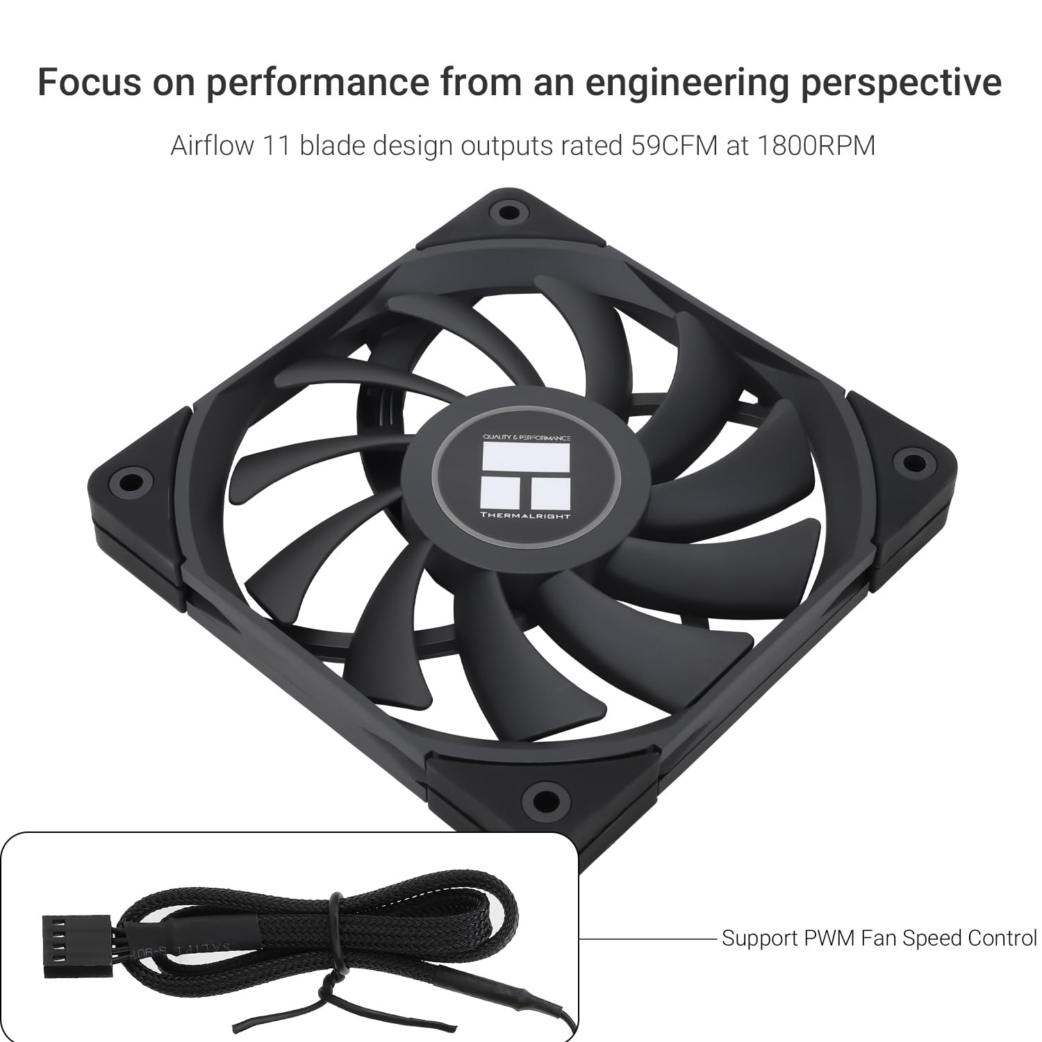 C12015B CPU Fan Computer case Fan Quiet 4pin PWM PC Fan,15mm Slimline Cooler …