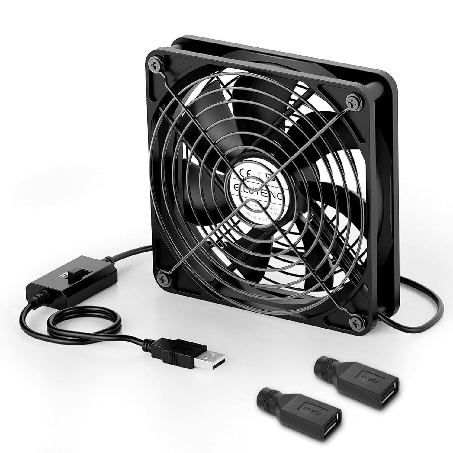 120Mm USB Computer Fan, 5V PC Cooling Fan with 3 Adjustable Speeds & DC