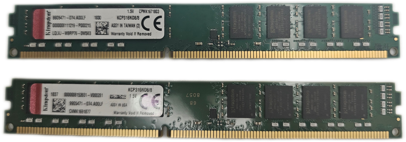Kingston 8GB PC3-12800U UDIMM 240-Pin Low-Profile Desktop RAM (2x8GB)