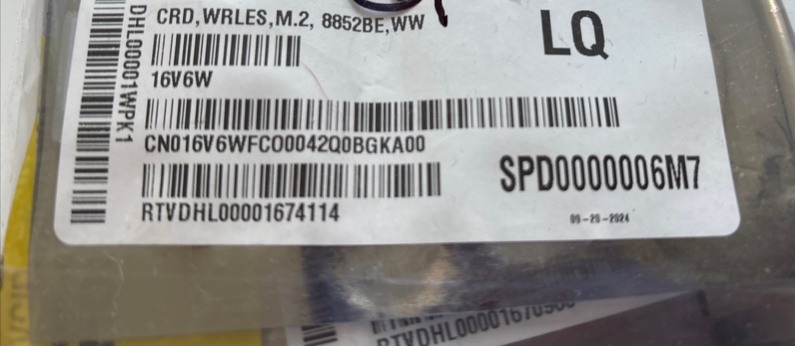 RTL8852BE NGFF M.2 KEY A+E 2230 802.11AC/AX WIFI 6 016v6w 16v6w W59