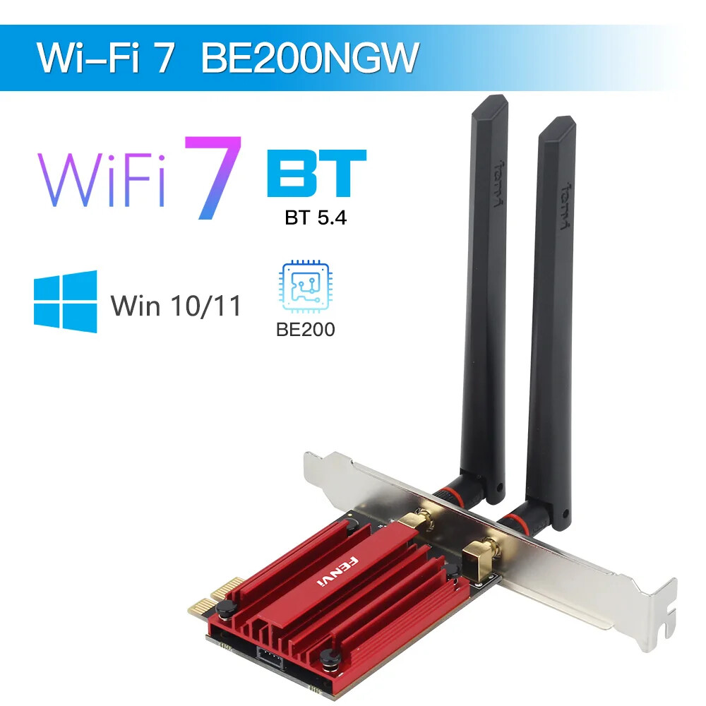 Wi-Fi 7 FV-BE200 PCI-E Adapter BE200NGW BT5.4 Wireless Network Adapter For win11