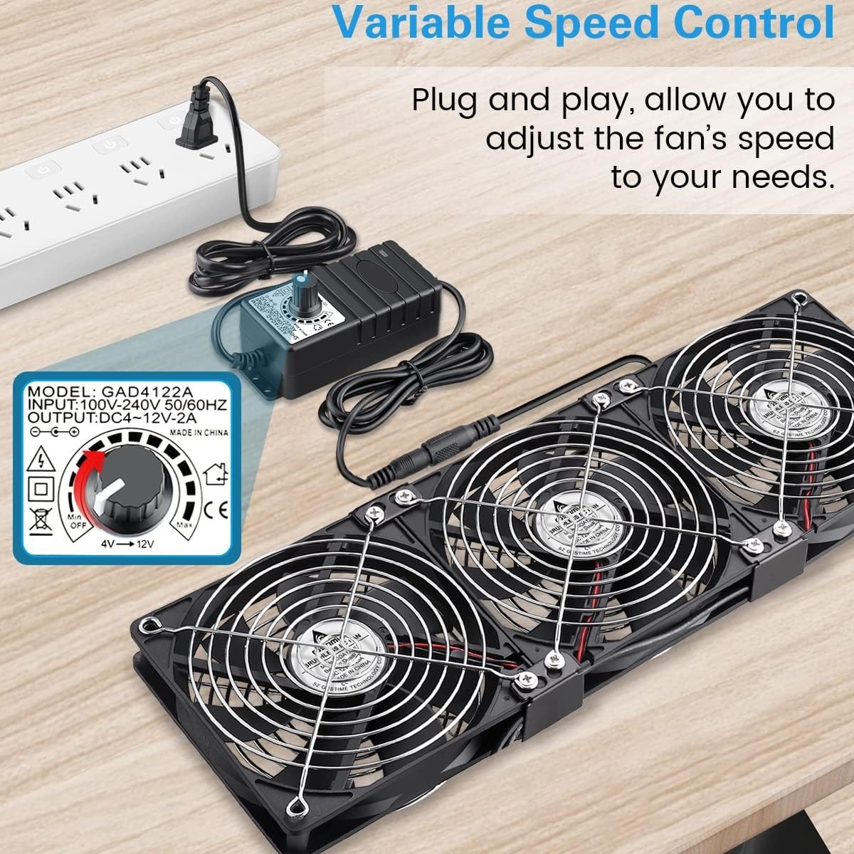 Big Airflow 3x120mm Fans with Variable Speed Control for Optimal Cooling
