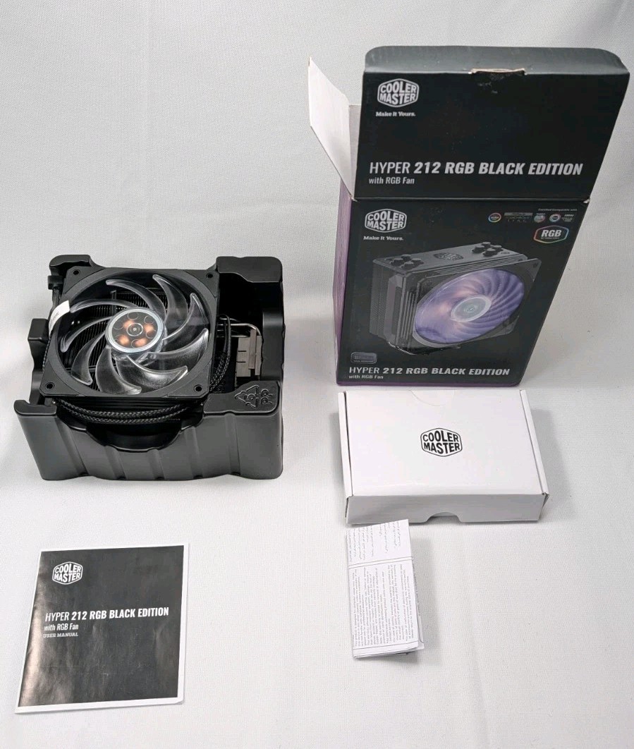 Cooler Master Hyper 212 RGB Black Edition Cooling Fan Heatsink (rr-212s-20pc-r1)
