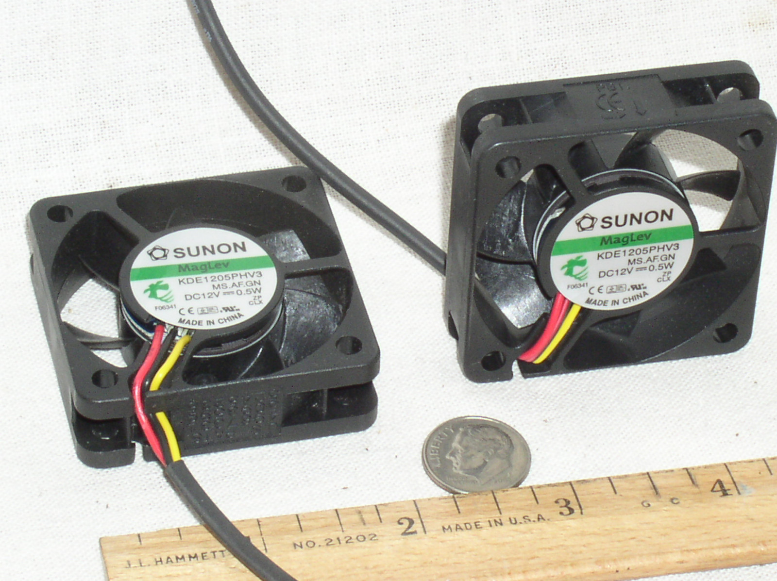 2 NEW MINI SUNON MAGLEV KDE1205PHV3 10.2 CFM 2 IN» 50MM ULTRA QUIET 12V DC FAN