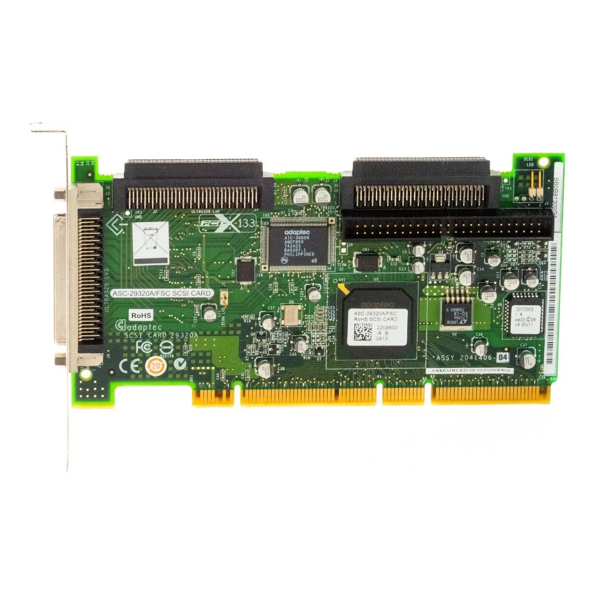 Adaptec PCI-X 64-Bit 133Mhz Ultra320 SCSI Card Intergrated HostRAID ASC-29320A
