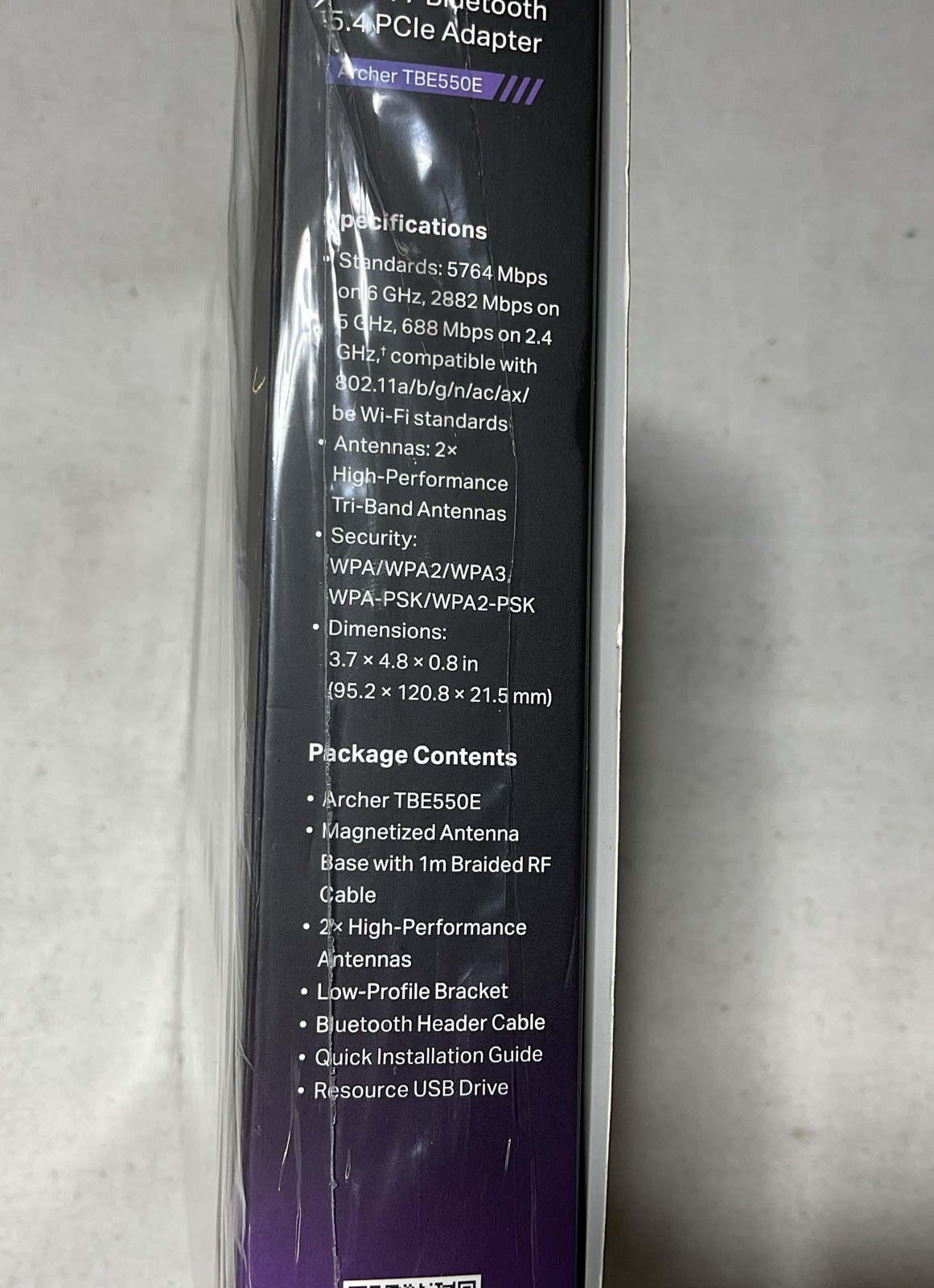 TP-Link WiFi 7 BE9300 PCIe WiFi Bluetooth Card for Desktop PC (Archer TBE550E)G6