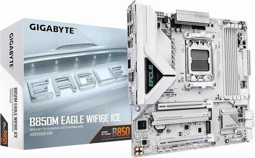 🔥NEW GIGABYTE B850M EAGLE WIFI6E ICE MicroATX DDR5 AM5 AMD Gaming Mother
