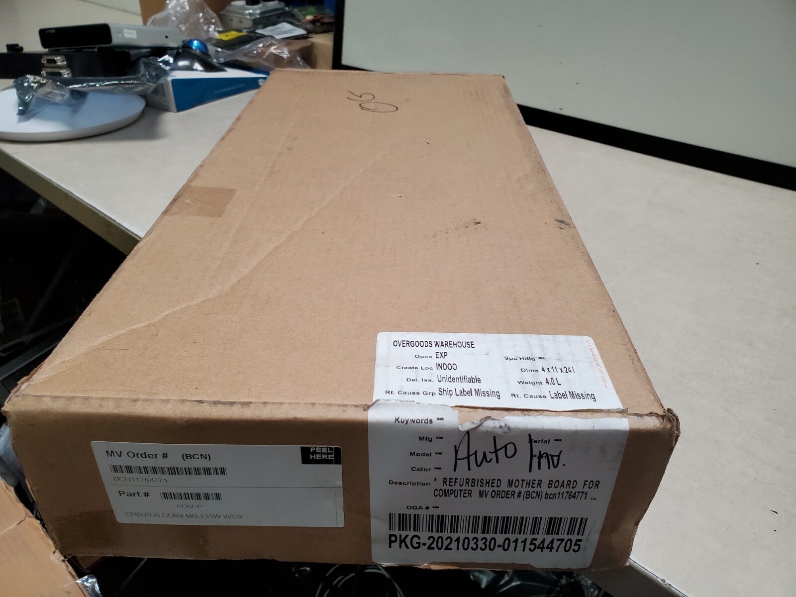 CRD PLN DDR4 MB 135W WCS Dell P/N: 6D6PP Motherboard Refurbished