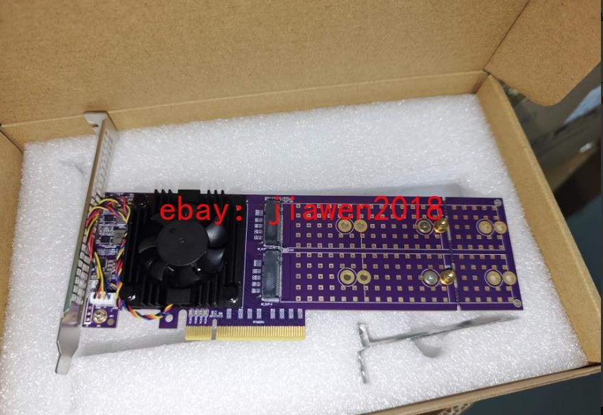 PCIe 3.0 x8 to 4x M.2 NVMe SSD Adapter Card WITH ASM2824 For Minisforum Synology