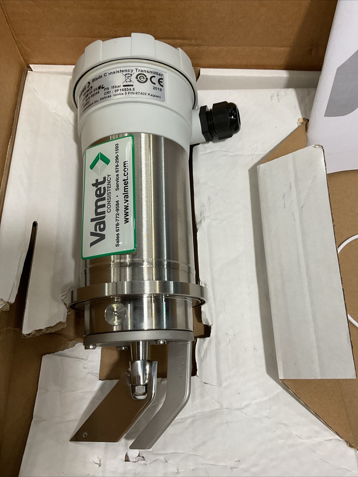 VALMET SP SS BLADE CONSISTENCY TRANSMITTER 24VDC NEW