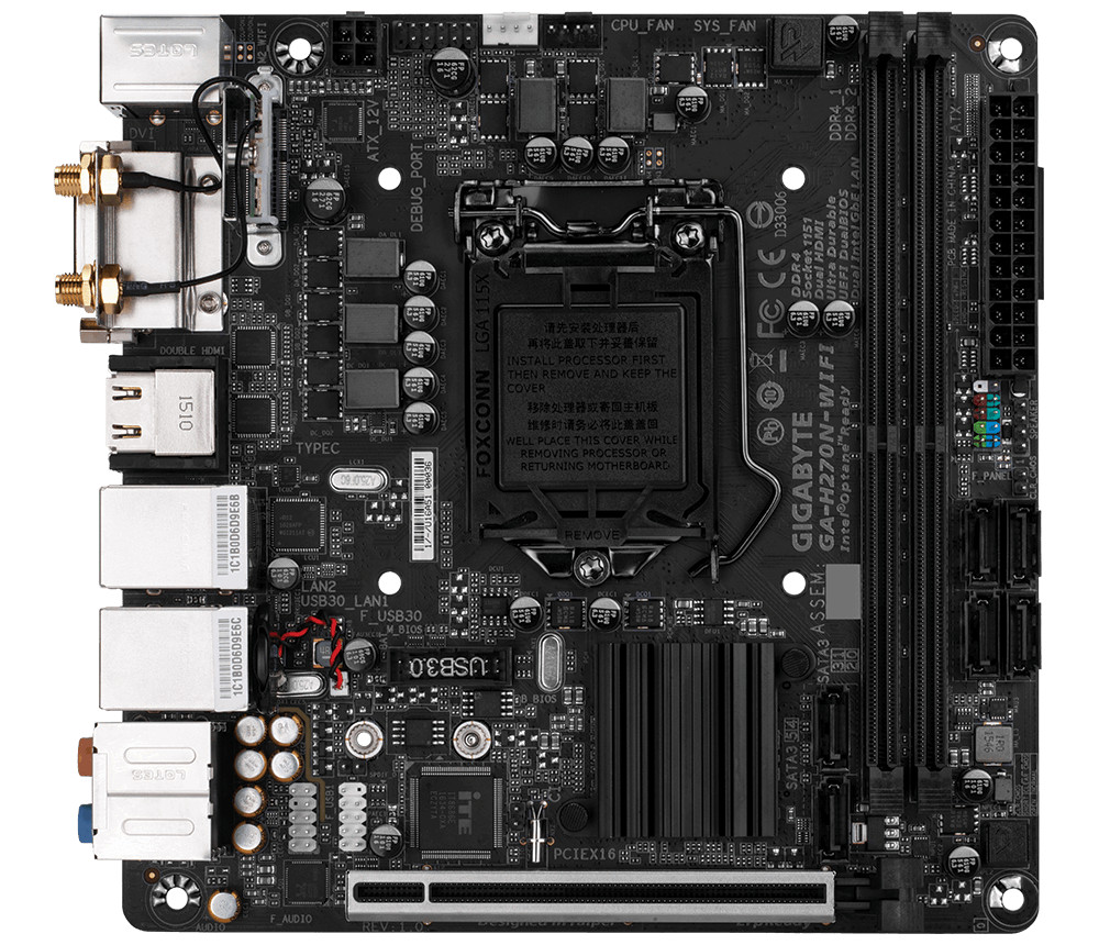 FOR GIGABYTE GA-H270N-WiFi H270 32G 1151PIN Mini-ITX mini type Motherboard
