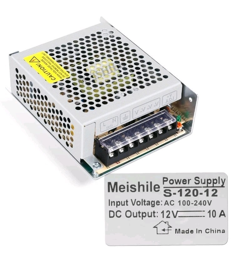 12V 10A 120W DC Switching Power Supply Adapter 110V AC to DC 12V, Industrial …