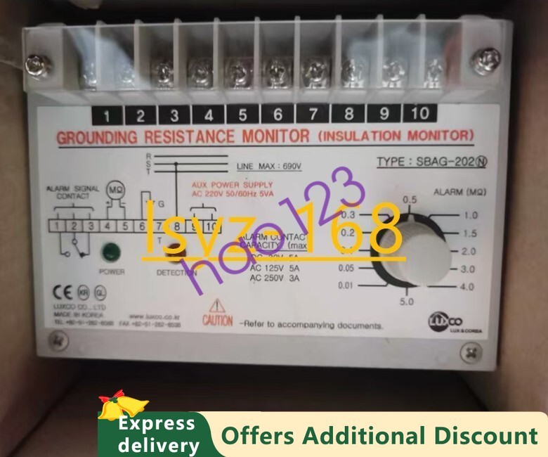 1PC LUXCO WESTRONICS Insulation Monitor SBAG-202N Ship specific DHL/FedEx