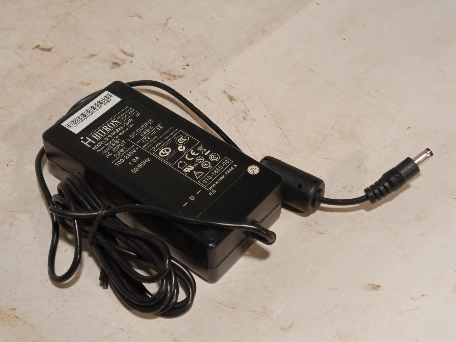 HiTron Electronics Corporation HES49-12040 Medical Use Power Supply, 100-240VAC