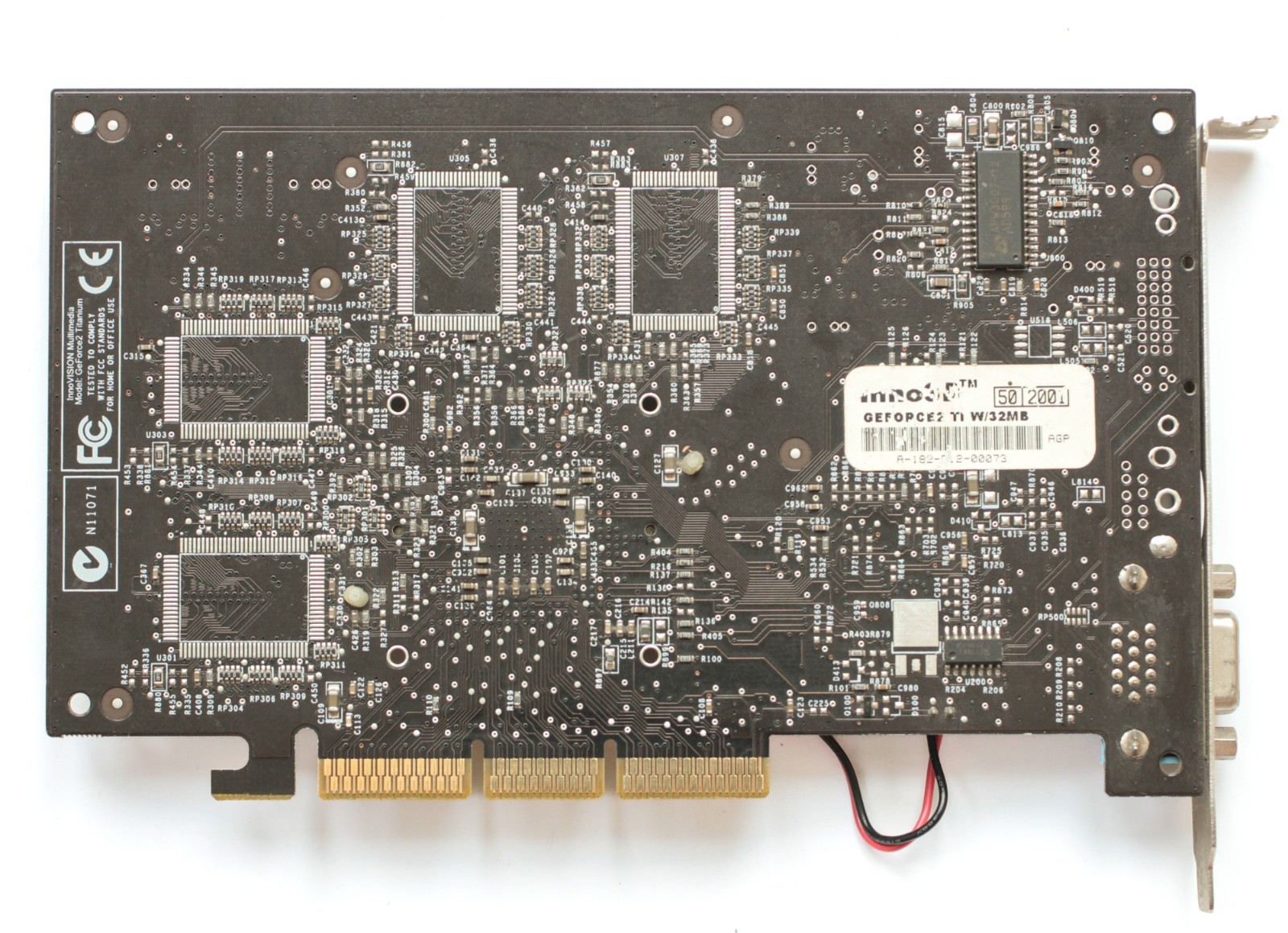 AGP graphics card – Inno3D Tornado GeForce 2 Titanium – 32 – Read description
