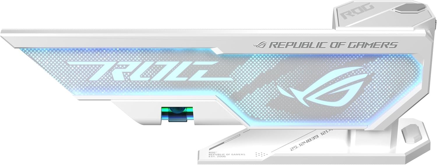 ROG Herculx White Edition Graphics Card Holder – Minimalist Gaming Solution
