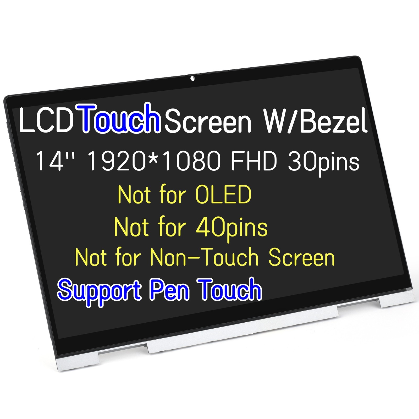 14» Lcd Touch Screen Assembly w/ Bezel For HP ENVY x360 14-ES1013DX 14-ES1023DX