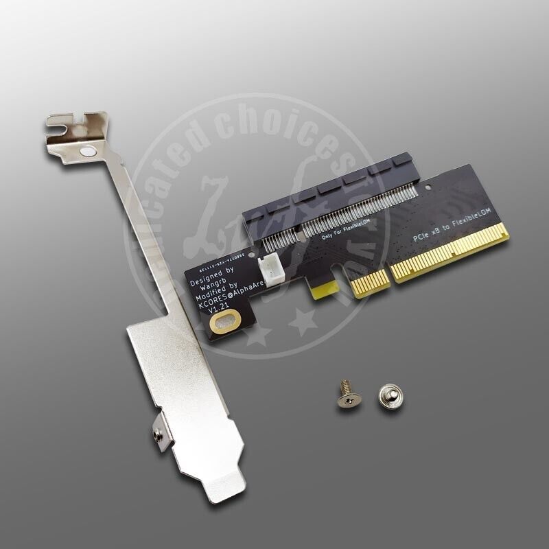 PCIE X8 to HP FlexibleLOM Quad GbE Ethernet 331FLR 366 530 544 561 FLR CX3 ALOM