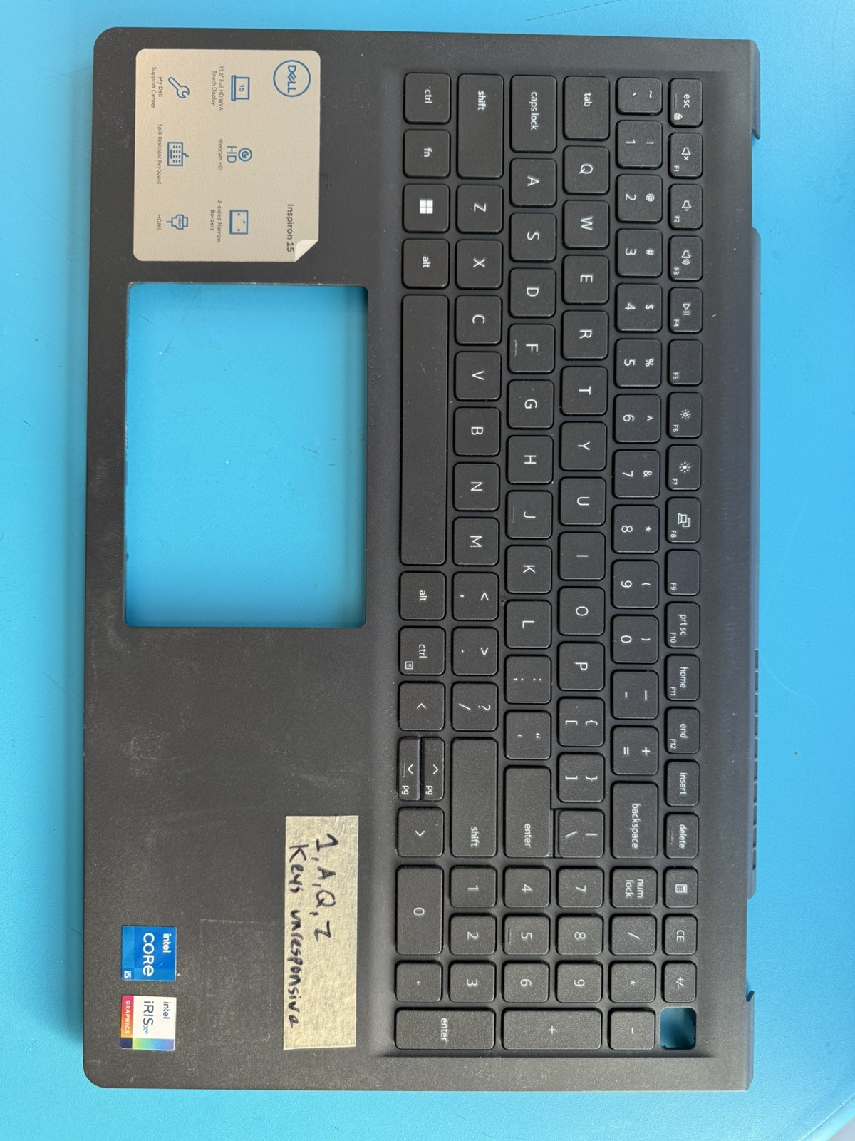 Defective Dell Inspiron 3520 Palmrest with Keyboard 418CV 0418CV S9