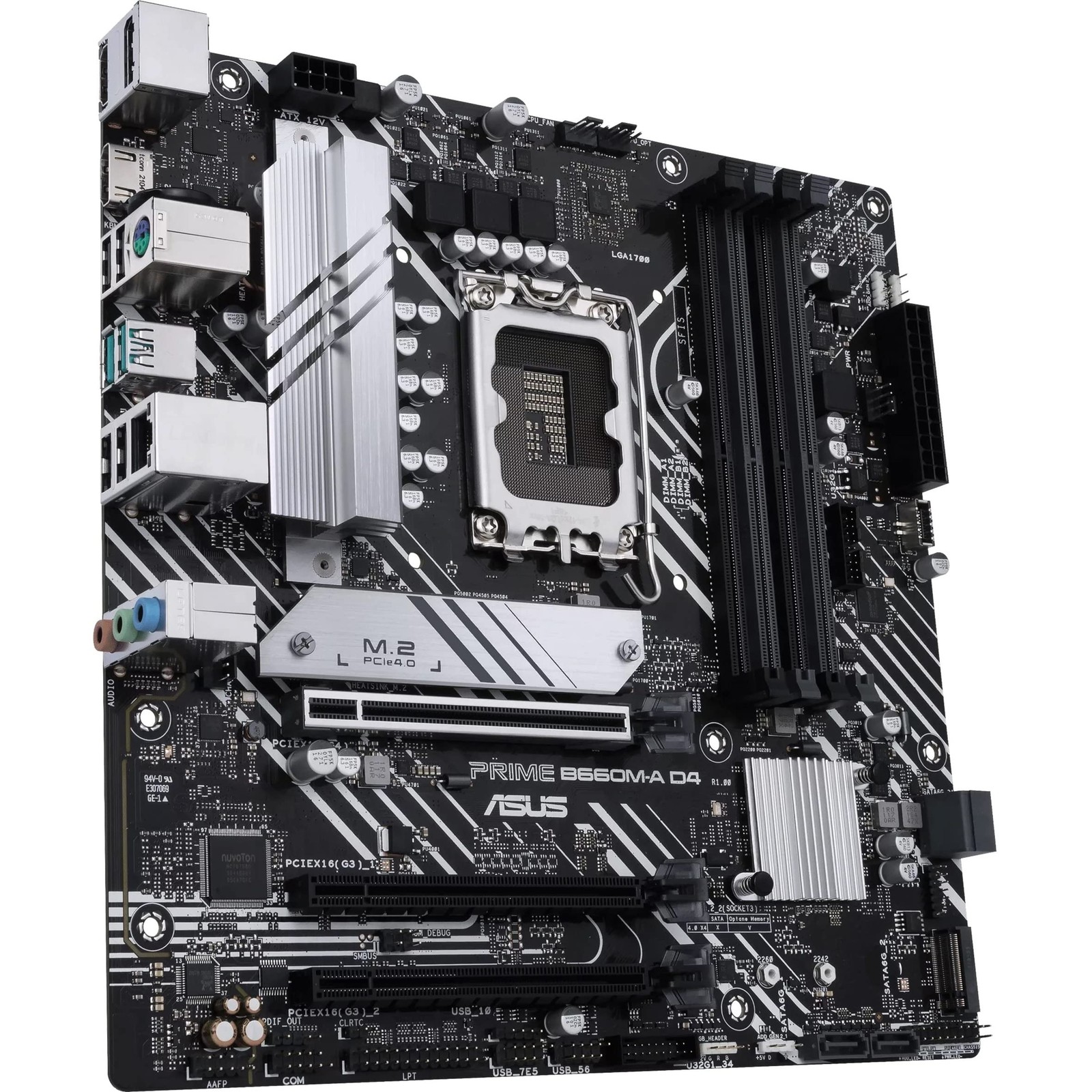 ASUS Prime B660M-A D4 mATX LGA1700 DDR4 PCIe 4.0 M.2 HDMI USB-C Aura Sync