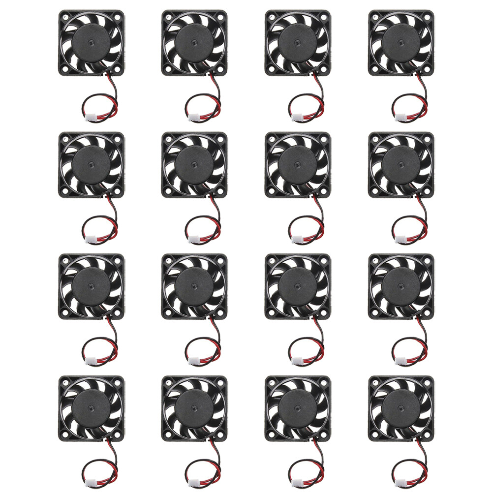 16pc 12V Mini Silent Cooling Computer Fan – Small 40mm x 10mm DC Brushless 2-pin